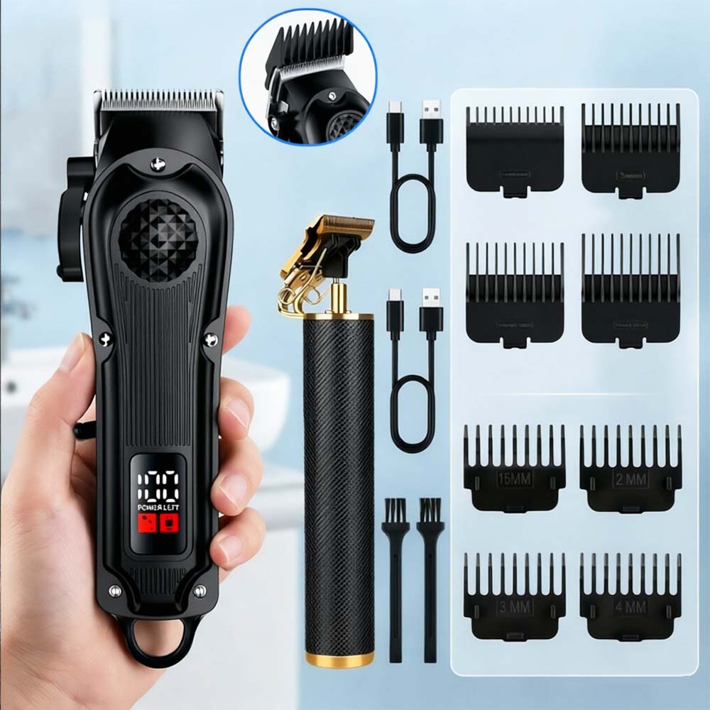 Men'S Grooming Kits - Professional Hair Clippers with LED Display,