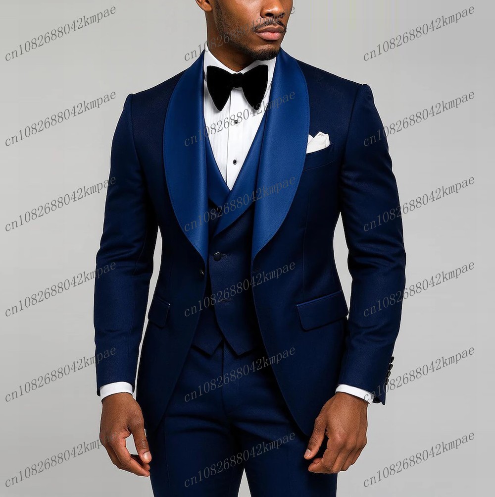 Men'S Grooming Kits - New Navy Blue Formal Men Suit
