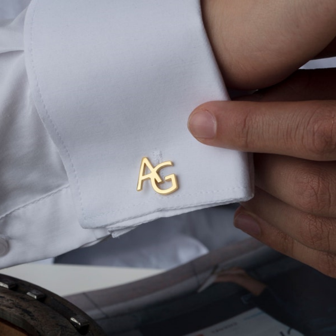 Men'S Grooming For Wedding - Custom Name Cufflinks for Men Stainless