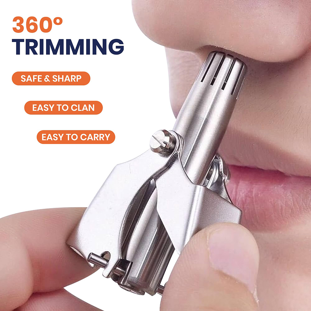 Men'S Grooming Ear Hair - Portable Stainless Steel Manual Nose Ear