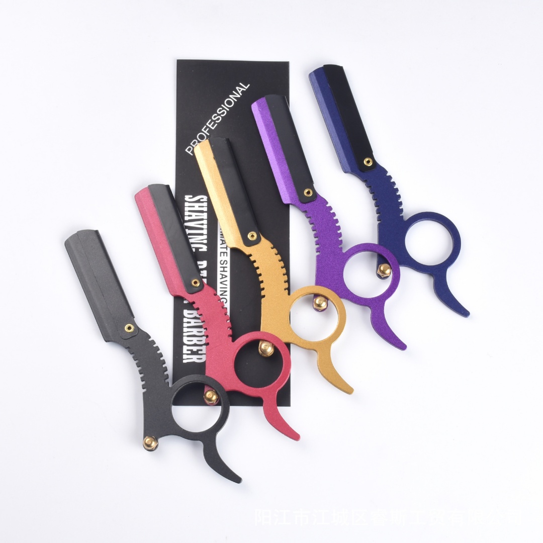 Men'S Grooming Eyebrow Shape - 199(2)-Vintage Manual Ring-Shaped Razor Holder -