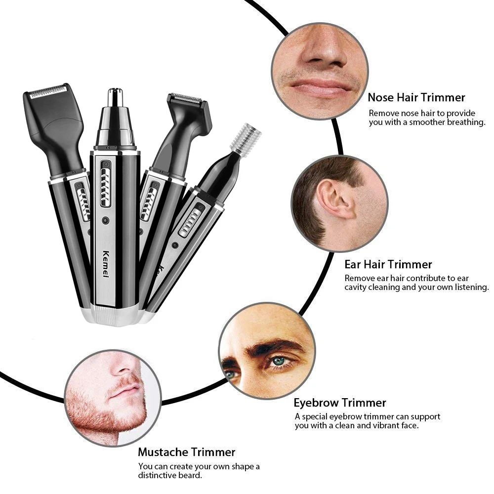 Kemei 4 in 1 trimmer for men E - Men'S Grooming Ear Hair review and price