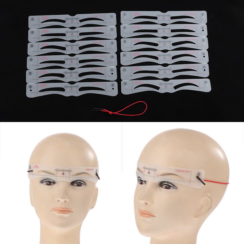 12Pcs Eyebrow Stencil Set Reus - Men'S Grooming Eyebrow Shape review and price