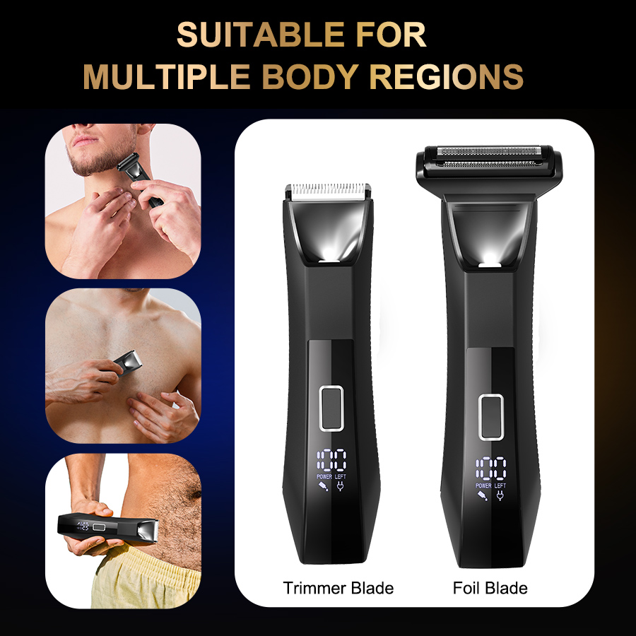 IPX6 Waterproof 2-in-1 Groin/B - Eyebrow Razor Trimmer review and price