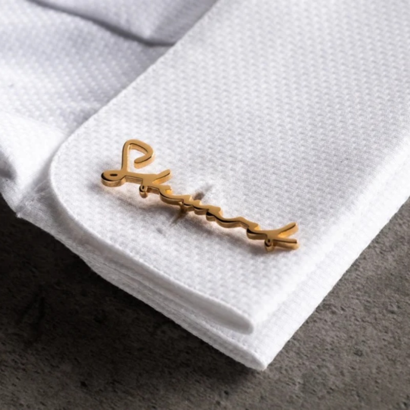 Custom Name Cufflinks 18K Gold - Men'S Grooming For Wedding review and price