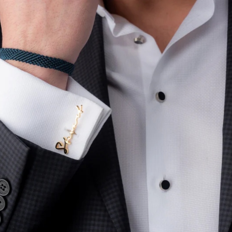 Custom Name Cufflinks 18K Gold - Men'S Grooming For Wedding review and price
